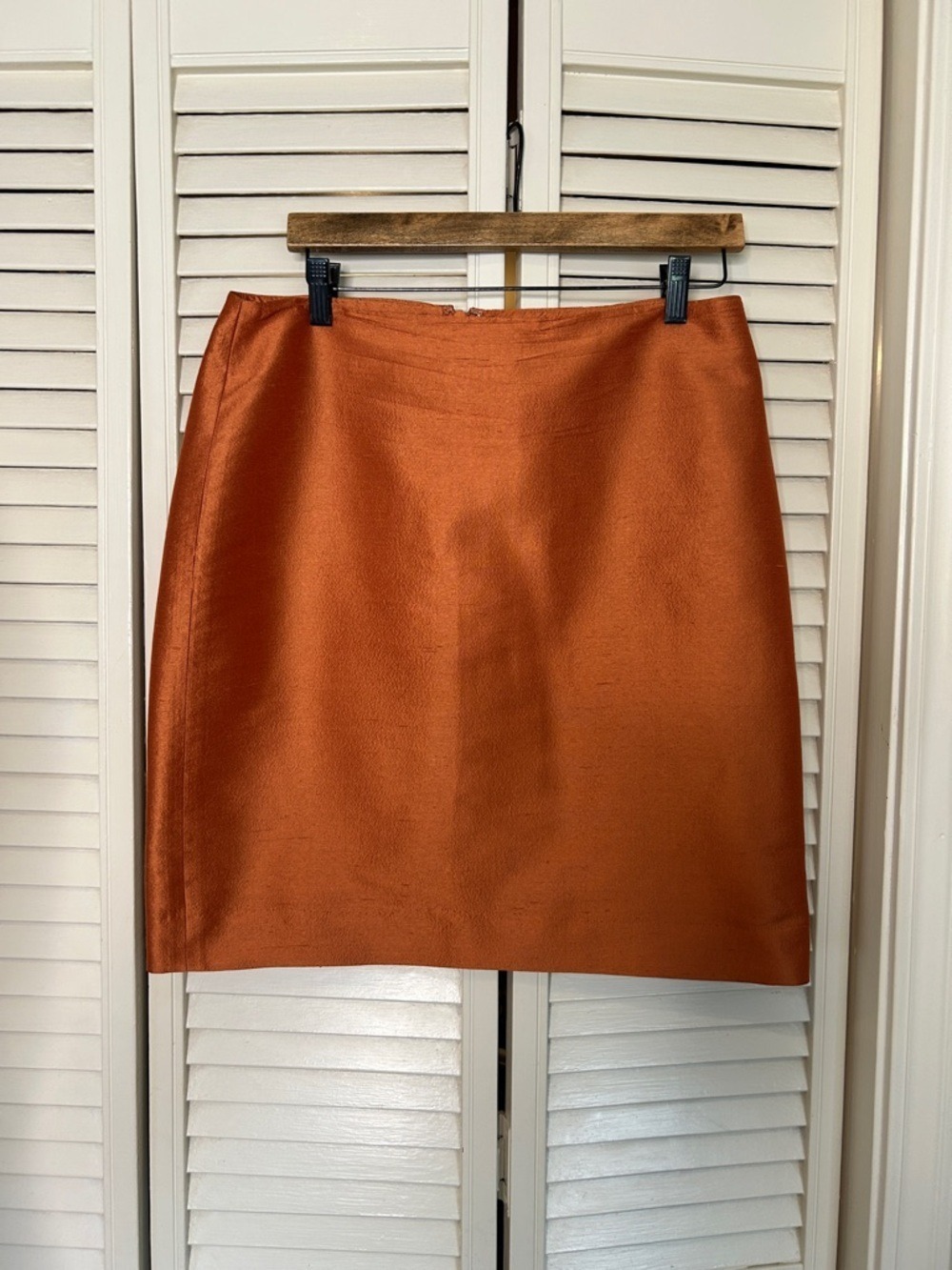 Chic A-Line Skirt in Rich Orange